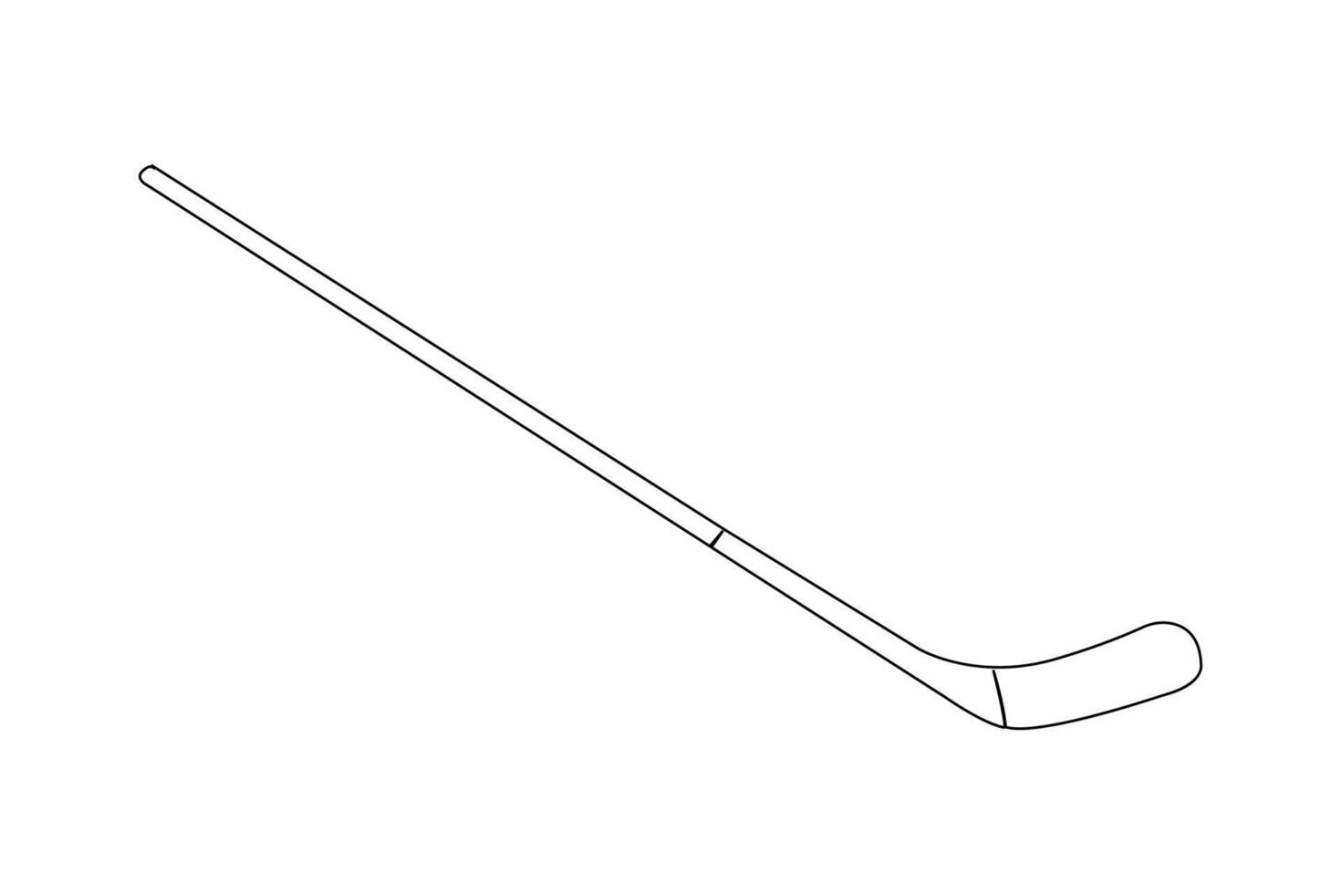 doorlopend lijn tekening van een hockey stok vector