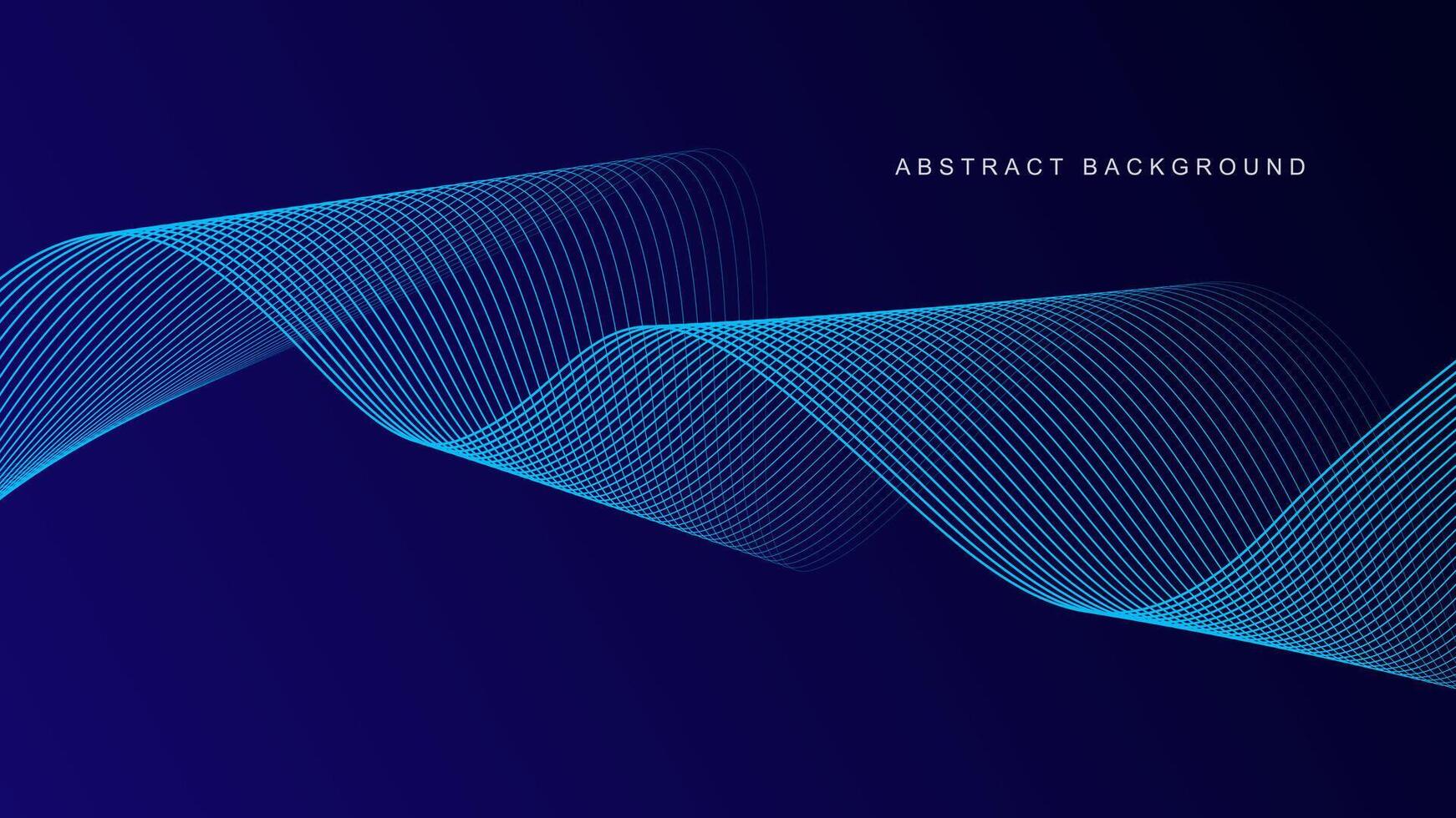 donker blauw abstract achtergrond met gloeiend Golf lijnen. futuristische achtergrond modern concept technologie. illustratie vector