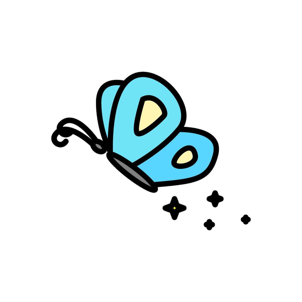 vlinder tekenfilm icoon, geïsoleerd achtergrond vector