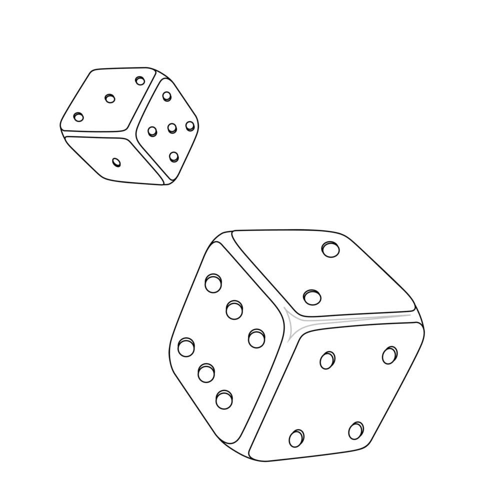 vector afbeelding van dobbelstenen in dynamiek. concept. eps 10