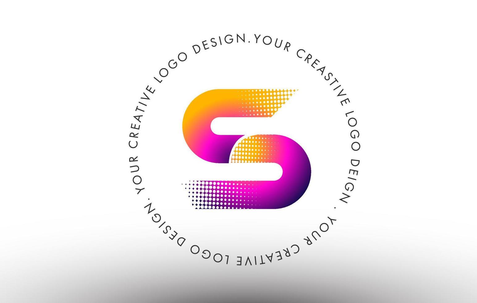 stippen letter s-logo. s brief ontwerp vector met stippen.