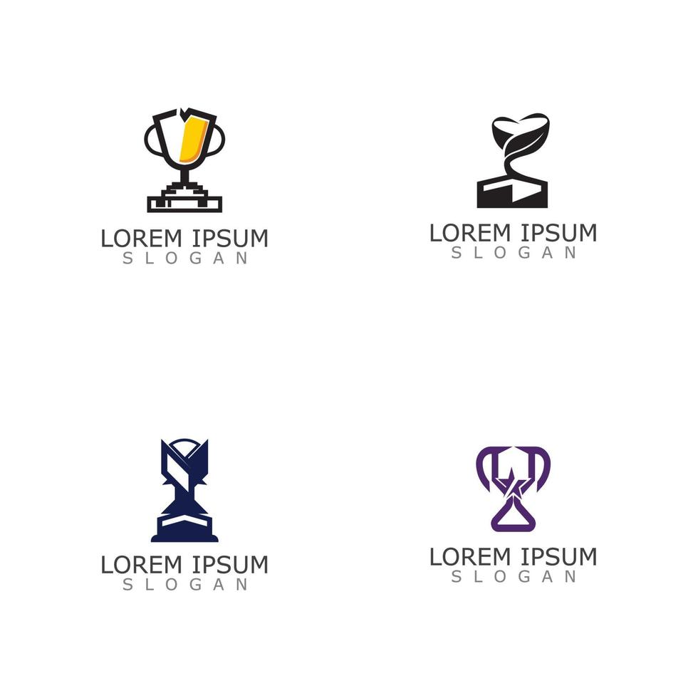 moderne trofee winnaar logo symbool pictogram vector grafisch ontwerp voorraad vector