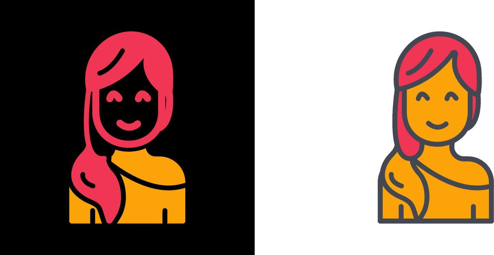 vrouw pictogram ontwerp vector