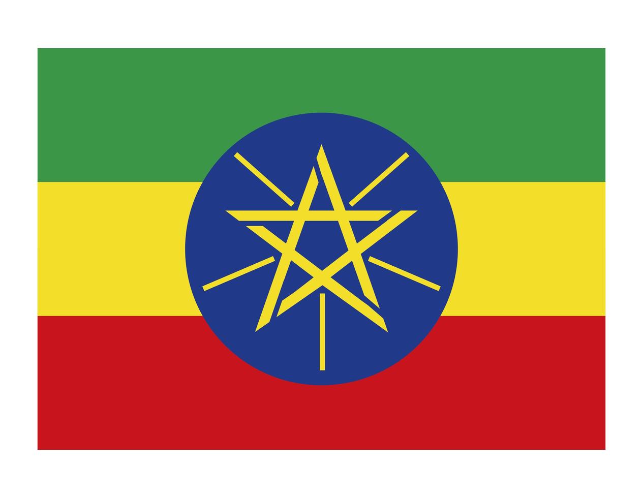 vlag van ethiopië vector