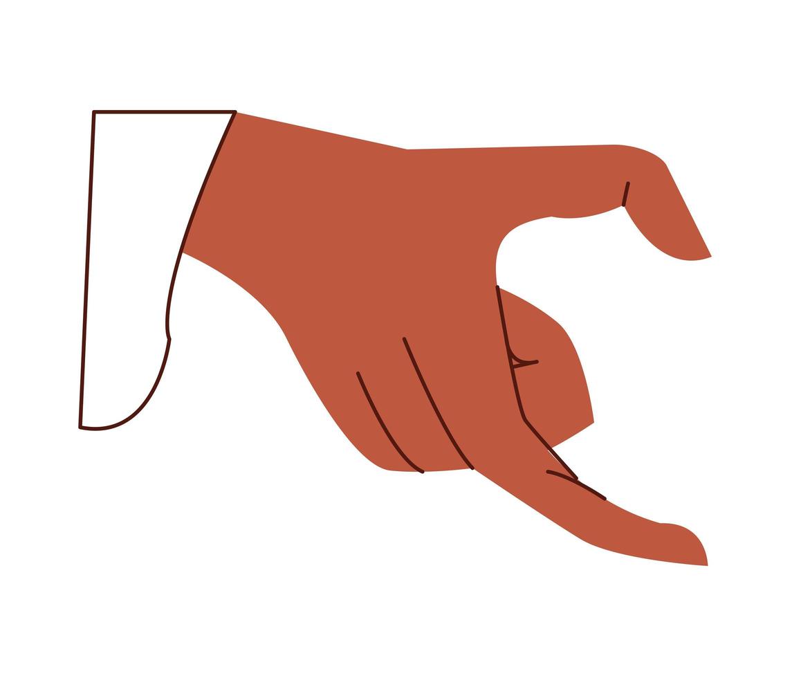 hand maken half hart vector