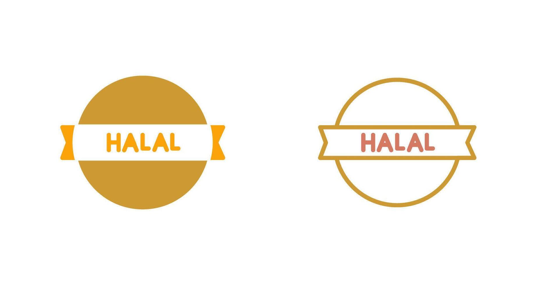 halal sticker icoon ontwerp vector