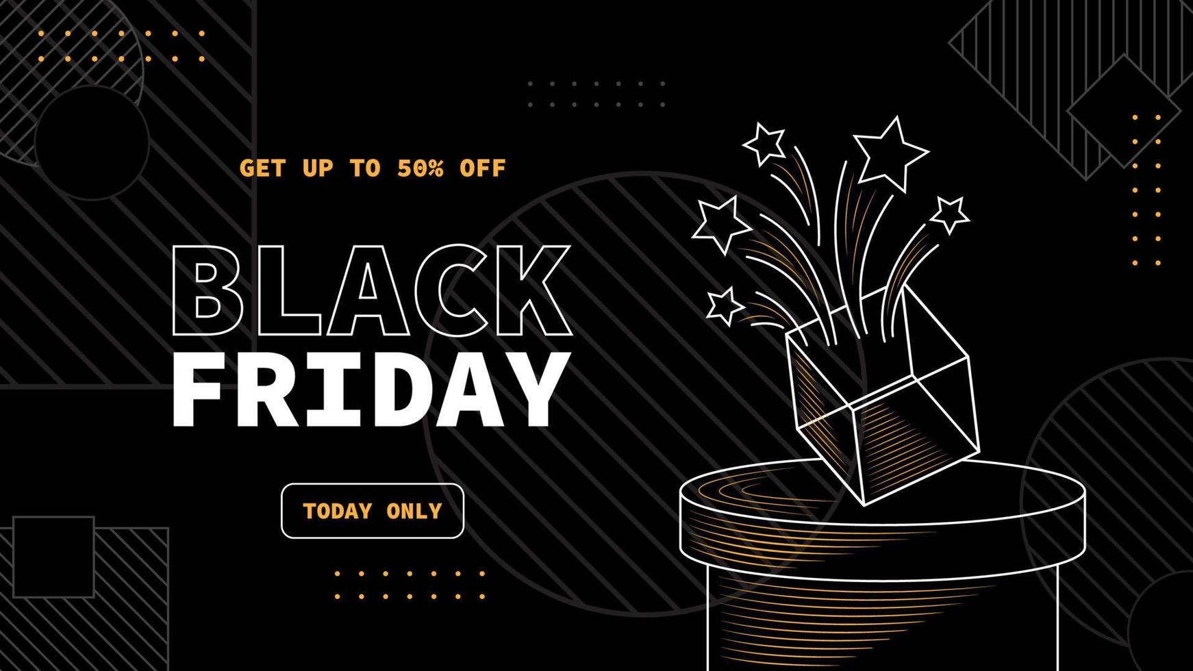 verkooppromotie banner vector voor black friday sale