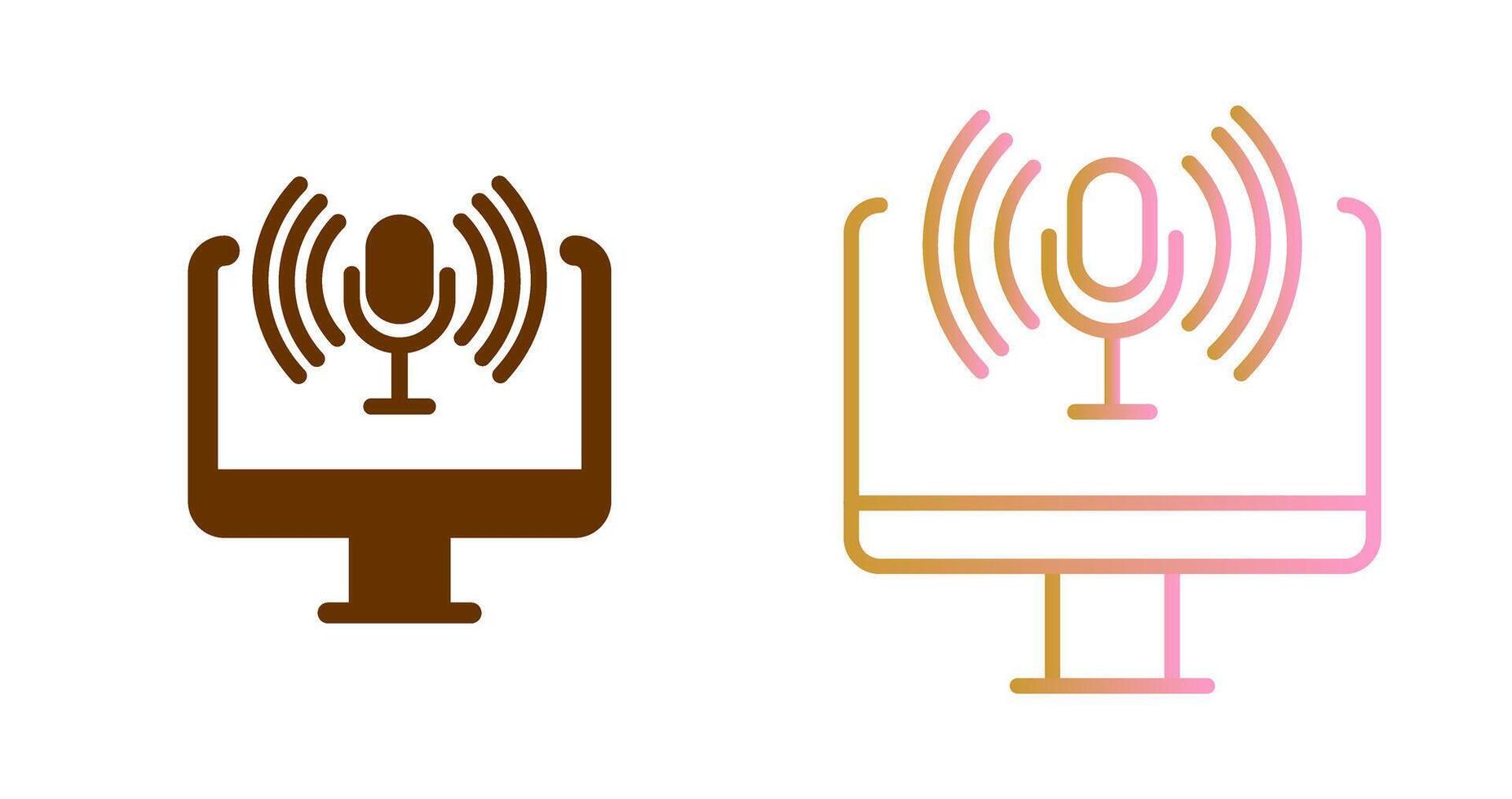 podcast icoon ontwerp vector