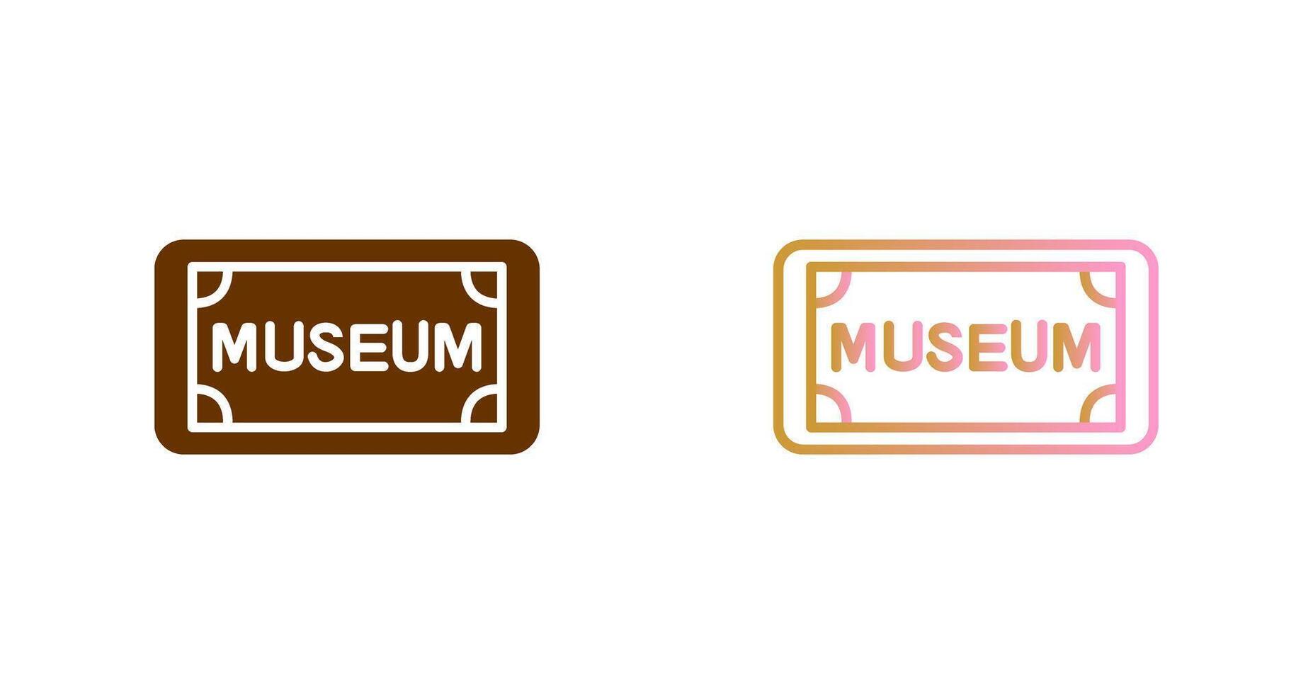 museum label icoon ontwerp vector