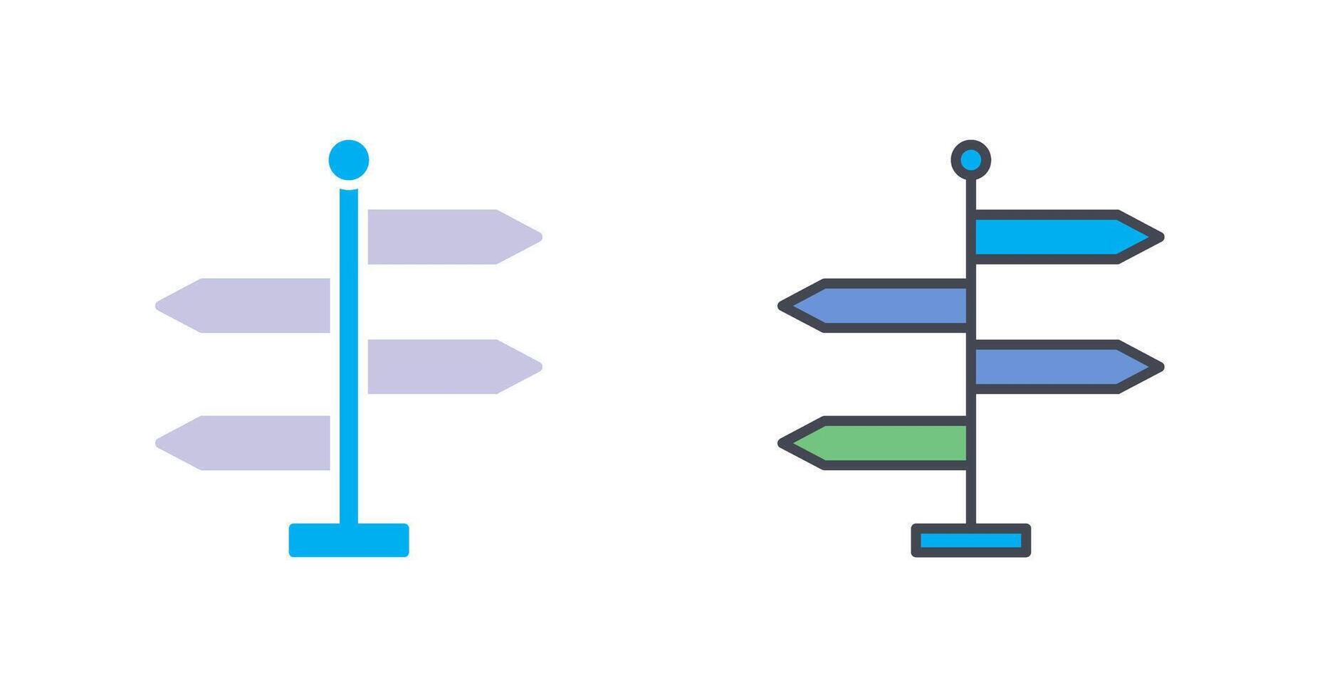 routebeschrijving icoon ontwerp vector