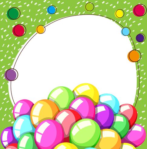 Grensmalplaatje met kleurrijke ballons vector