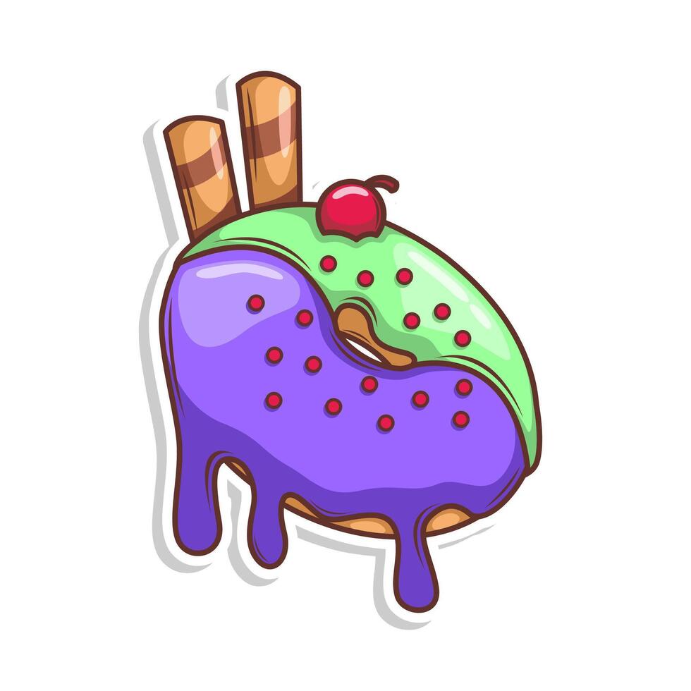 heerlijk donut illustratie vector