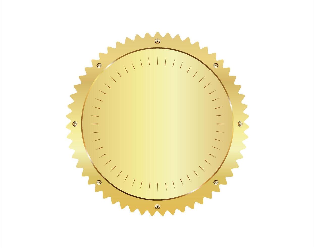 gouden postzegel geïsoleerd Aan wit achtergrond luxe zegels ontwerp vector