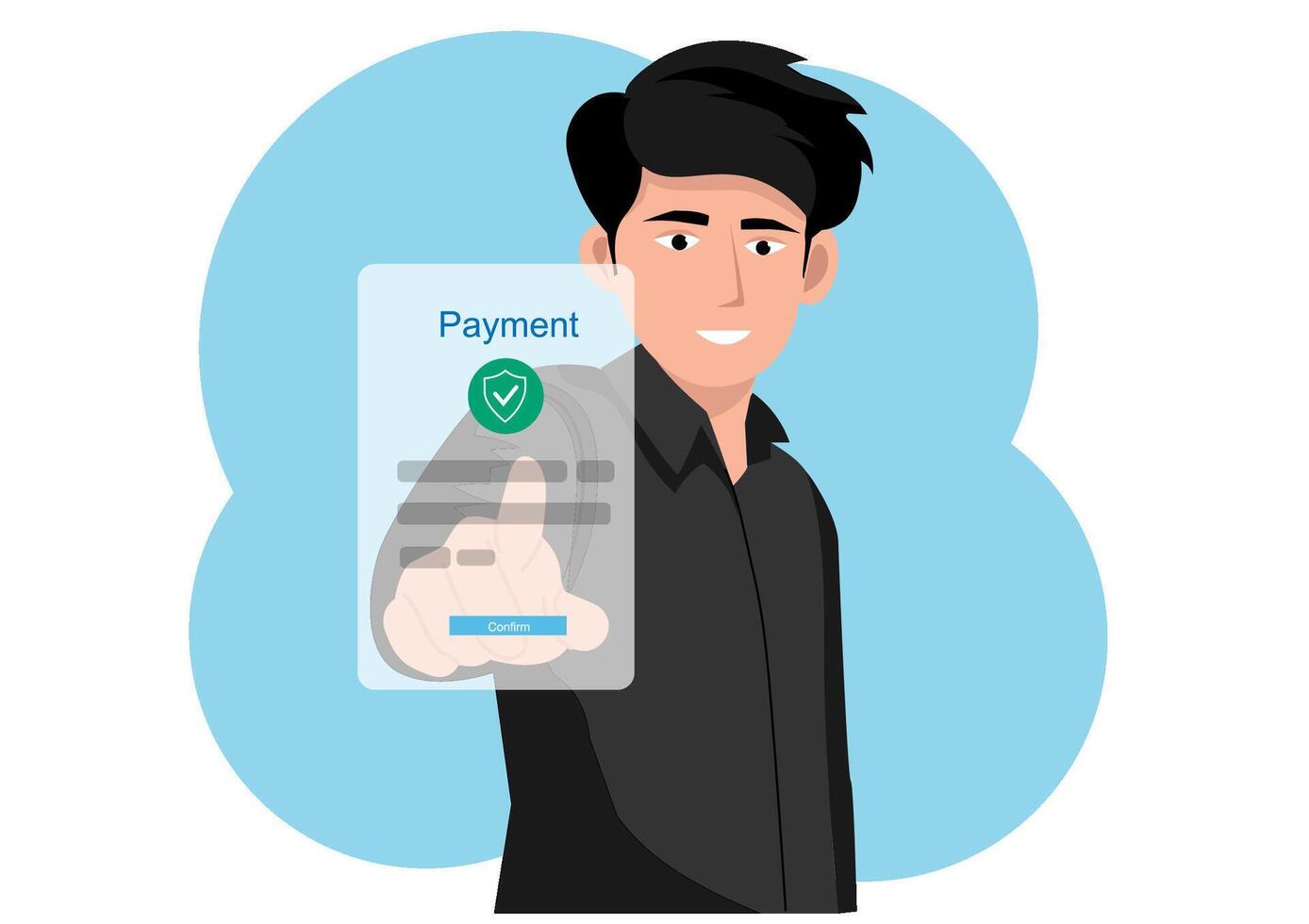 online bank toepassing via de internet netwerk financieel transacties digitaal online betaling concept kopen dingen online. illustratie vector