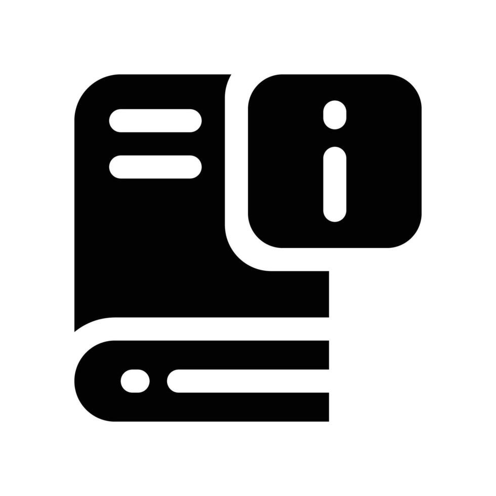 handleiding boek icoon. glyph icoon voor uw website, mobiel, presentatie, en logo ontwerp. vector