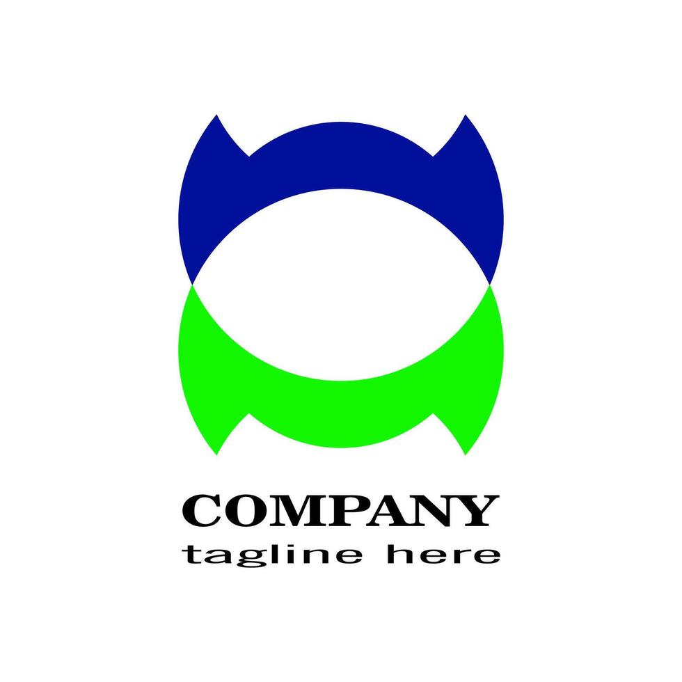blauw en groen cirkel logo. vorm teken. vector