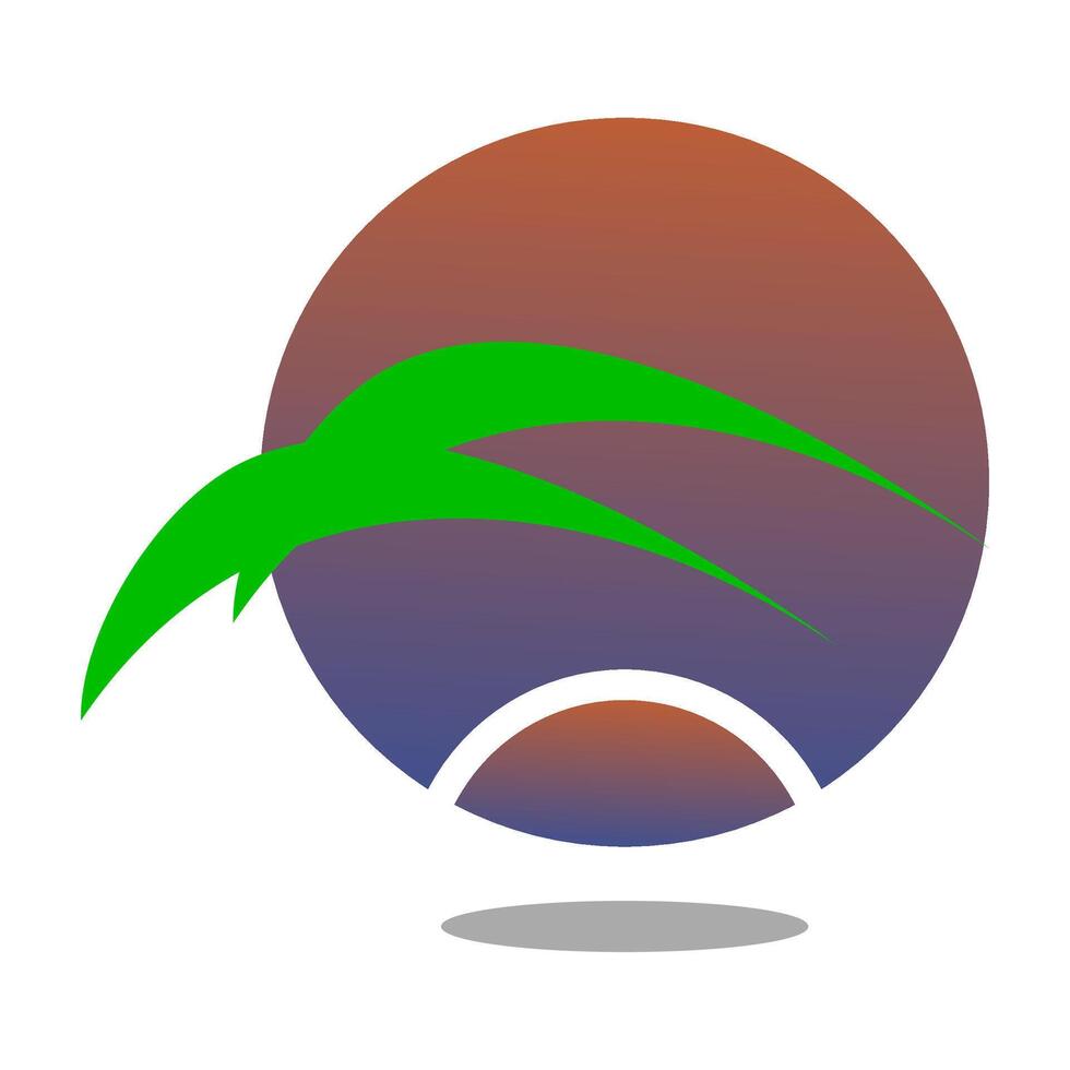 cirkel natuur logo ontwerp. concept. vector