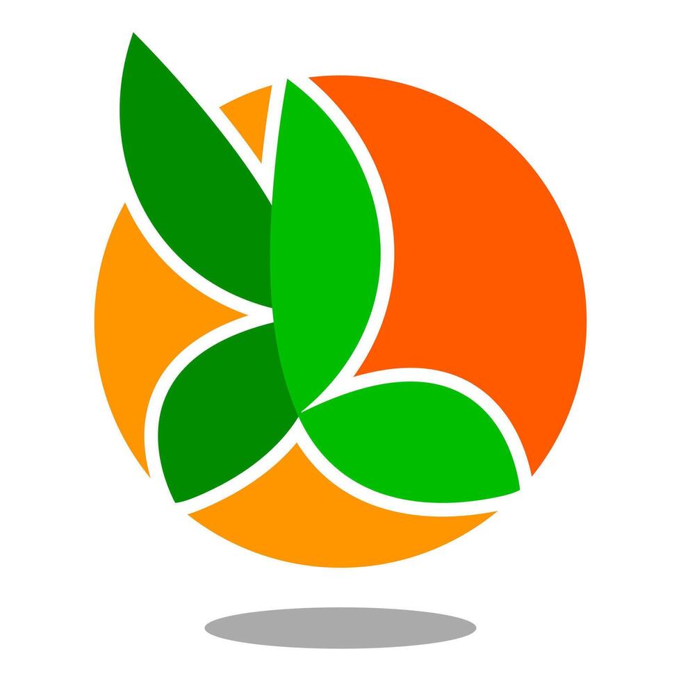 natuur cirkel logo ontwerp. vector