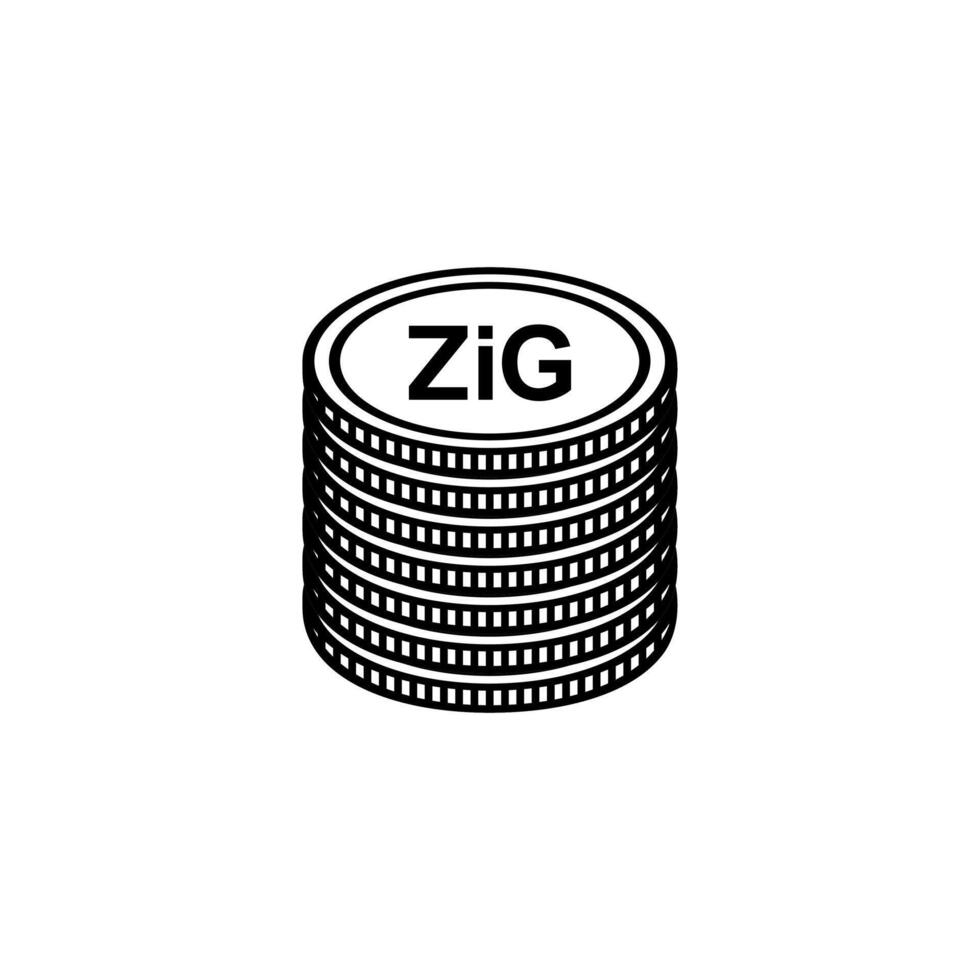 nieuw Zimbabwe valuta symbool, de Zimbabwe goud icoon, zig teken. illustratie vector