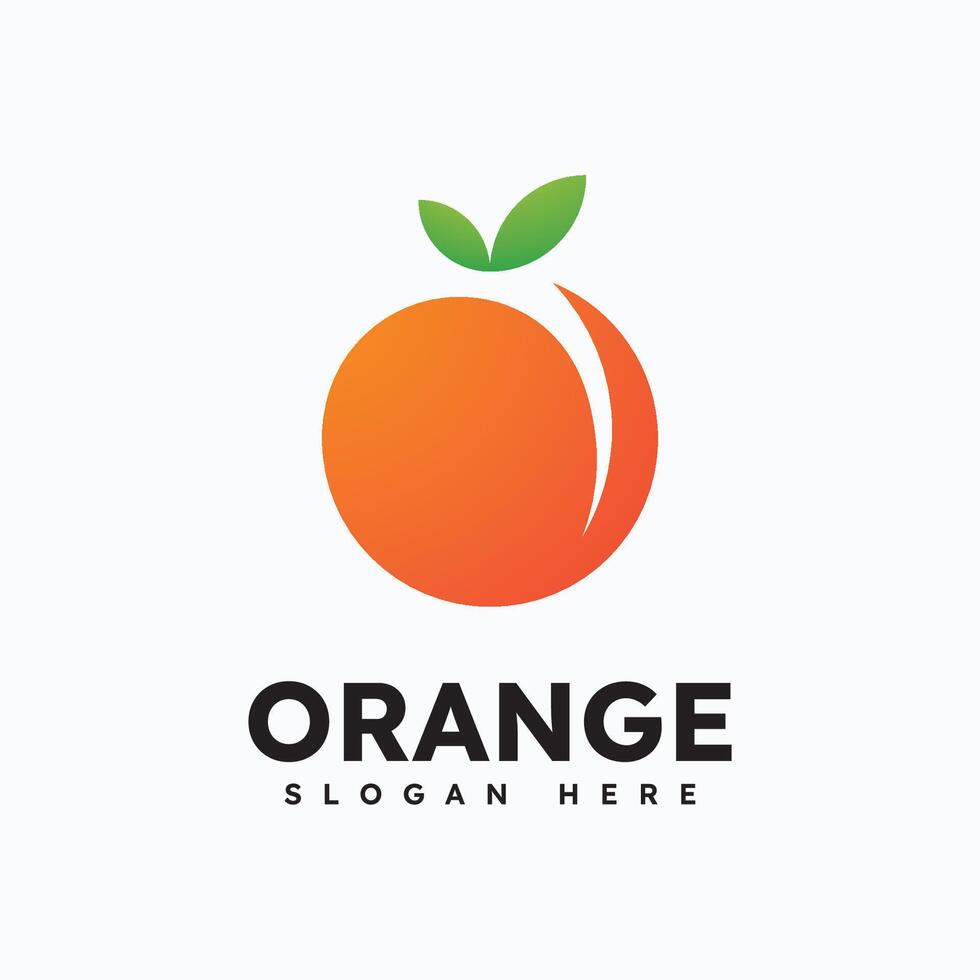 oranje logo ontwerp symbool. illustratie vector