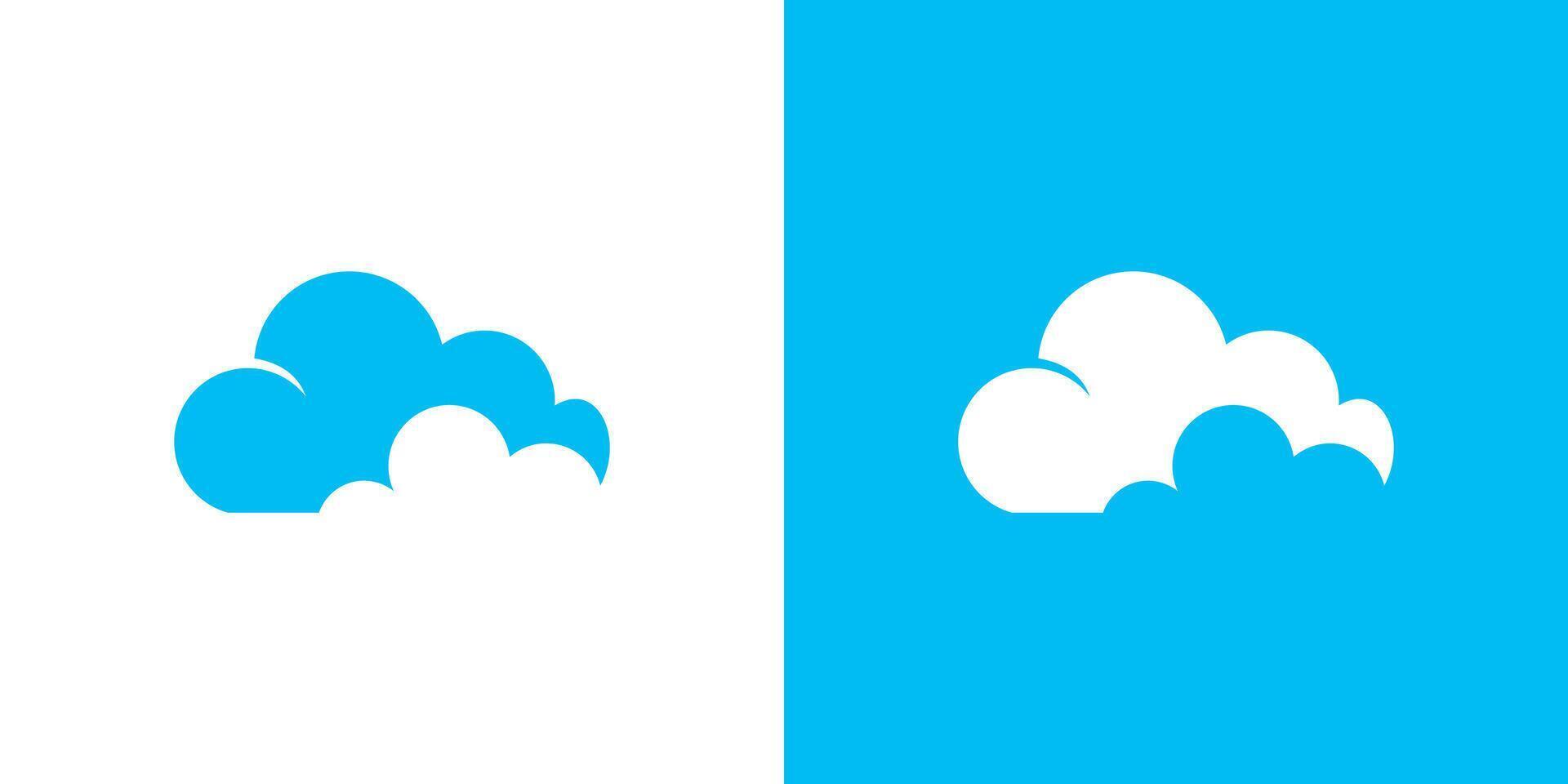 wolk wit en blauw geïsoleerd vector