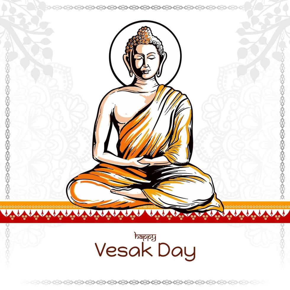 gelukkig vesak dag of Boeddha purnima Hindoe festival viering achtergrond vector