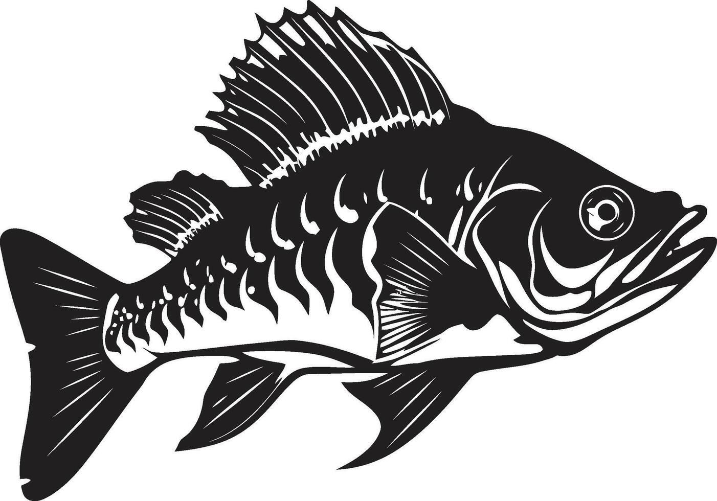 schimmig wervelkolom symbool zwart logo voor roofdier vis skelet sinister skelet- insigne elegant zwart icoon ontwerp voor roofdier vis skelet vector