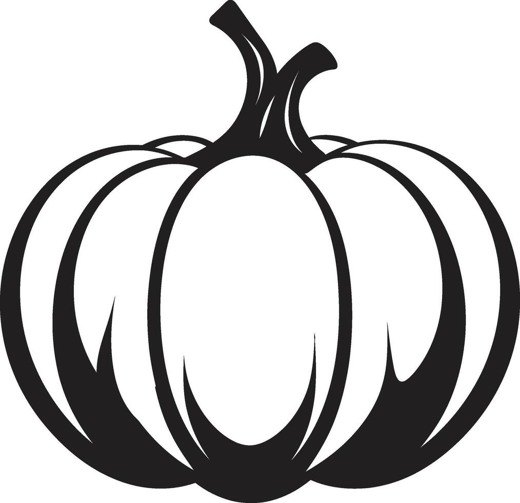 schimmig oogst pompoen icoon ontwerp in zwart achtervolgd oogst zwart pompoen logo icoon vector