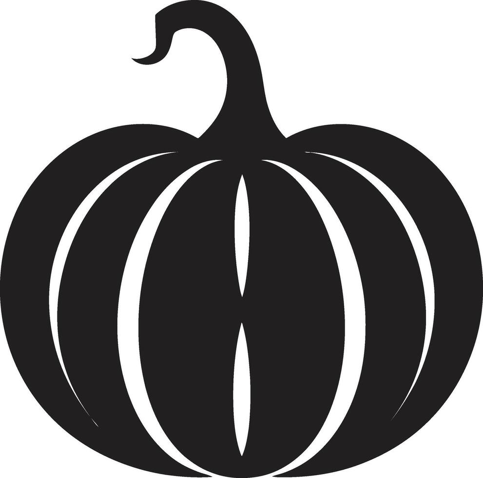 spookachtig gloed elegant ontwerp van zwart pompoen icoon sinister squash pompoen logo ontwerp in zwart vector