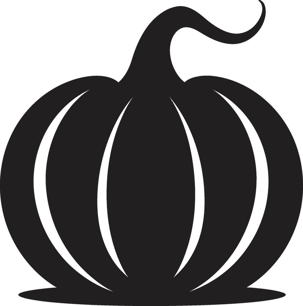 griezelig houtsnijwerk zwart pompoen logo icoon spookachtig symmetrie zwart icoon van pompoen logo in vector