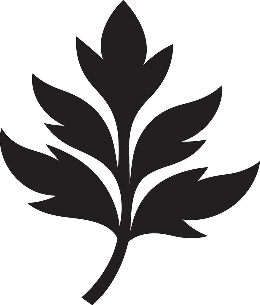 fluisteren bladeren embleem van blad silhouet etherisch luifel natuur geïnspireerd met blad silhouet vector