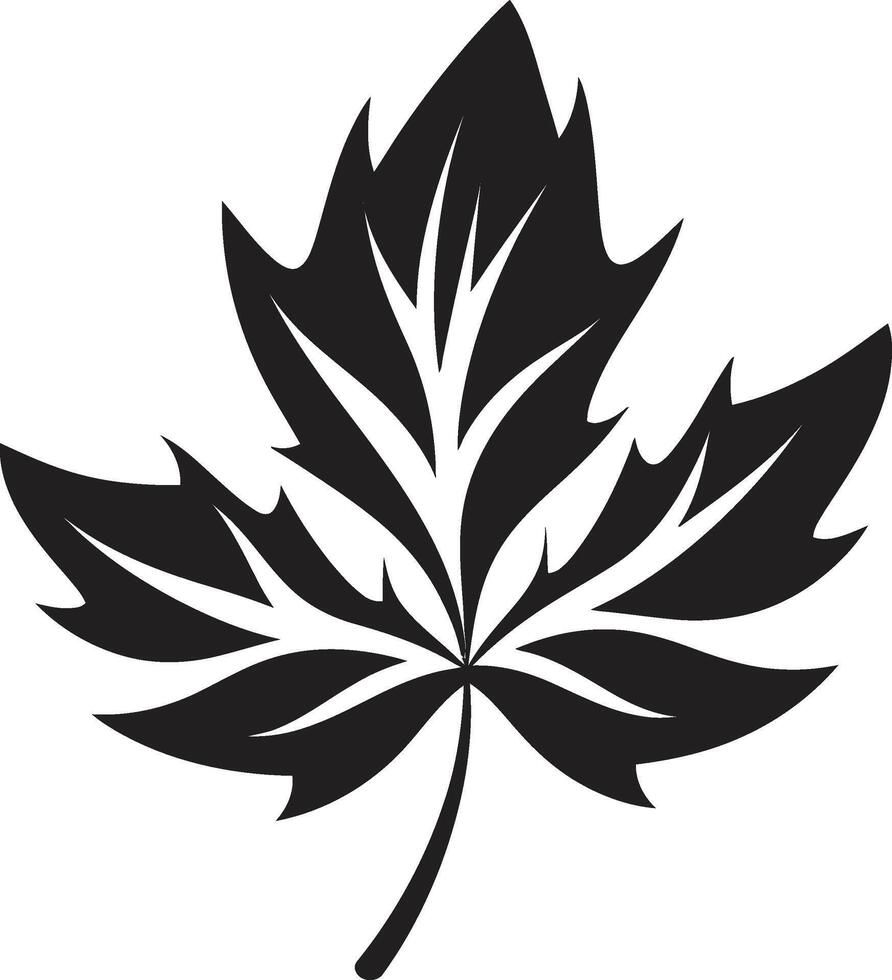 rustig gebladerte aftekenen embleem botanisch fluistert blad silhouet vector