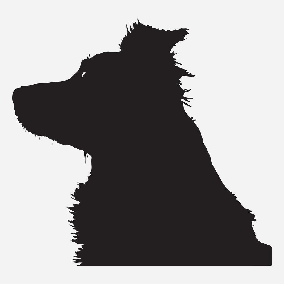 Super goed silhouetten van hond wit achtergrond vector