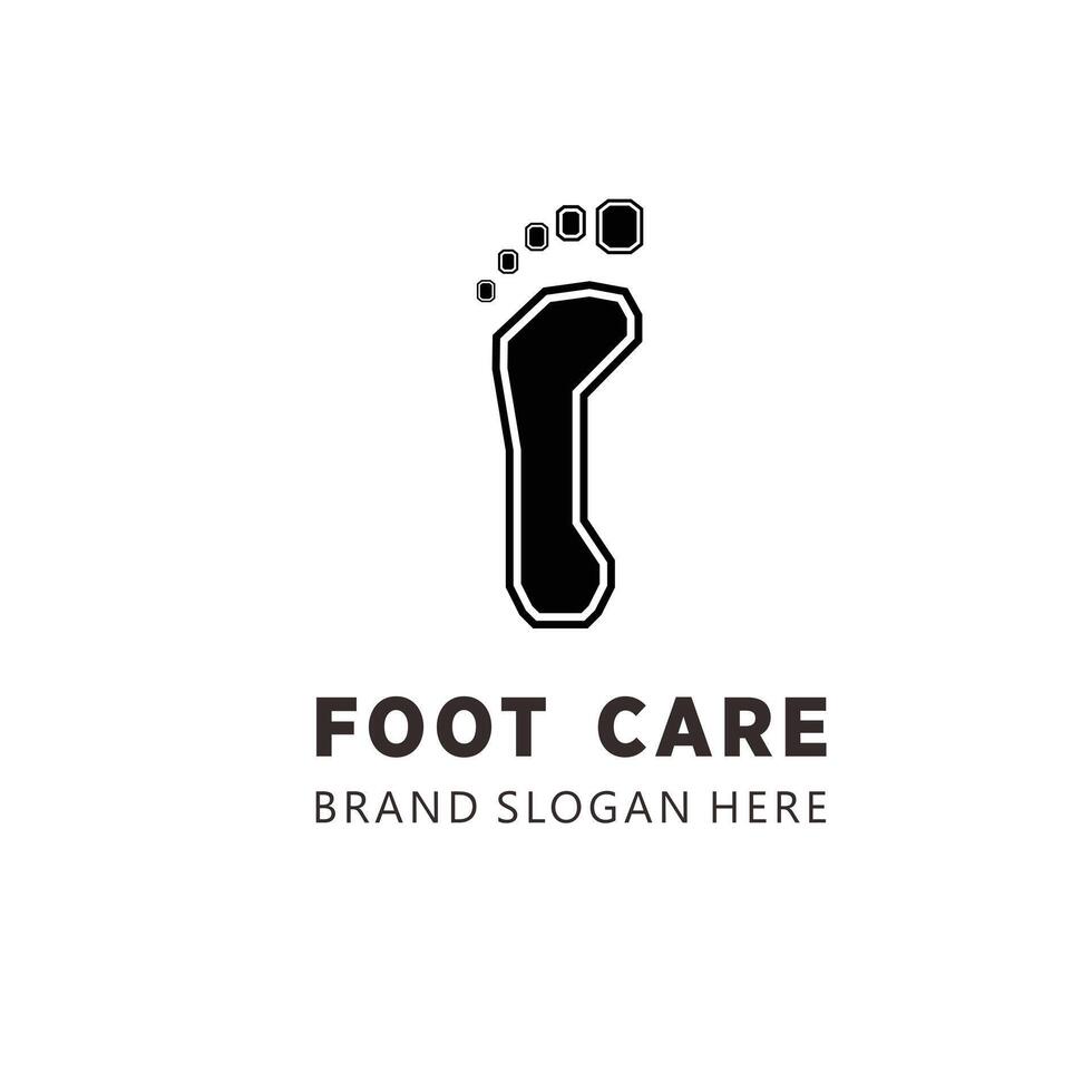 voet zorg podiatri logo met gemakkelijk ontwerp premie ontwerp vector