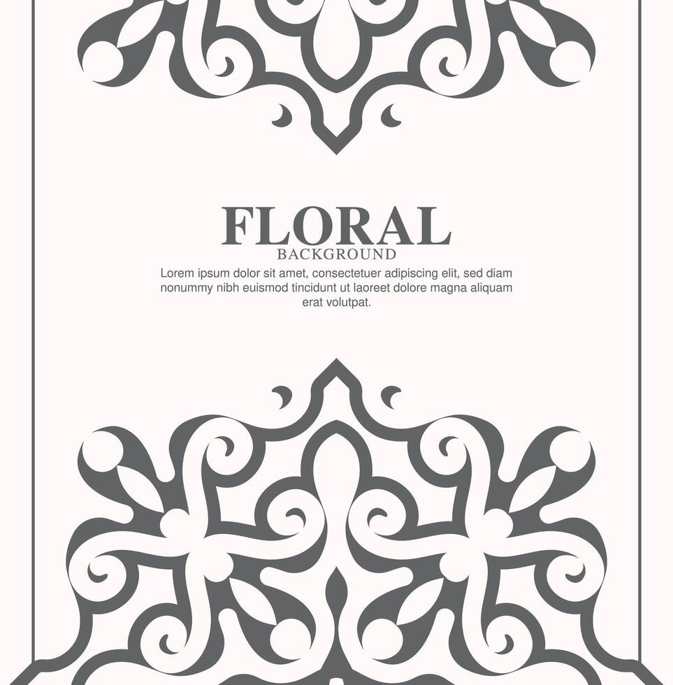 decoratieve bloemen frame achtergrond vector