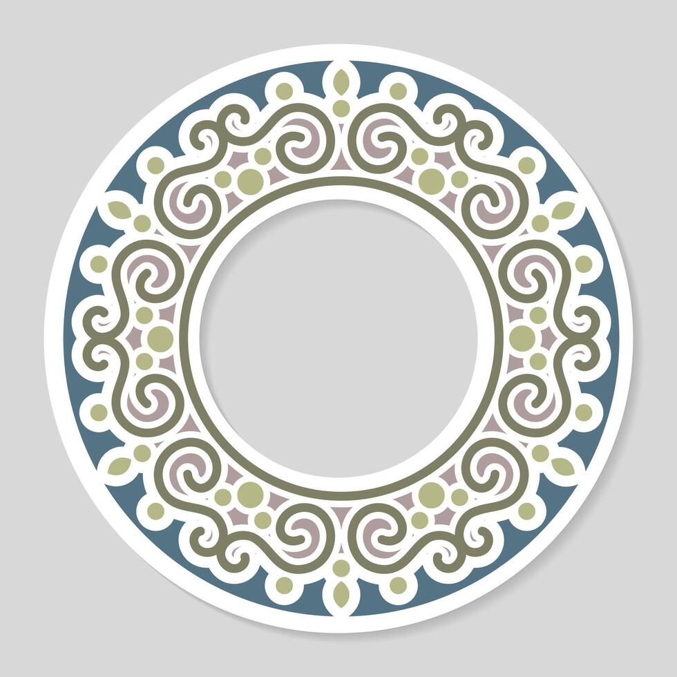 kleurrijke decoratieve ornament frame achtergrond vector