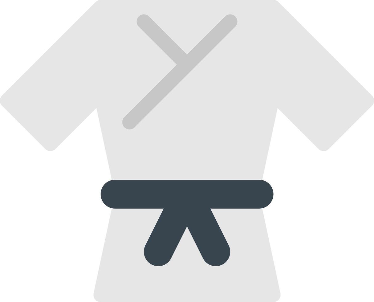 karate uniform icoon geïsoleerd Aan wit achtergrond vector