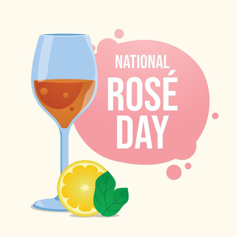 nationaal roos dag ontwerp sjabloon. wijn ontwerp. vlak ontwerp. eps 10. vector
