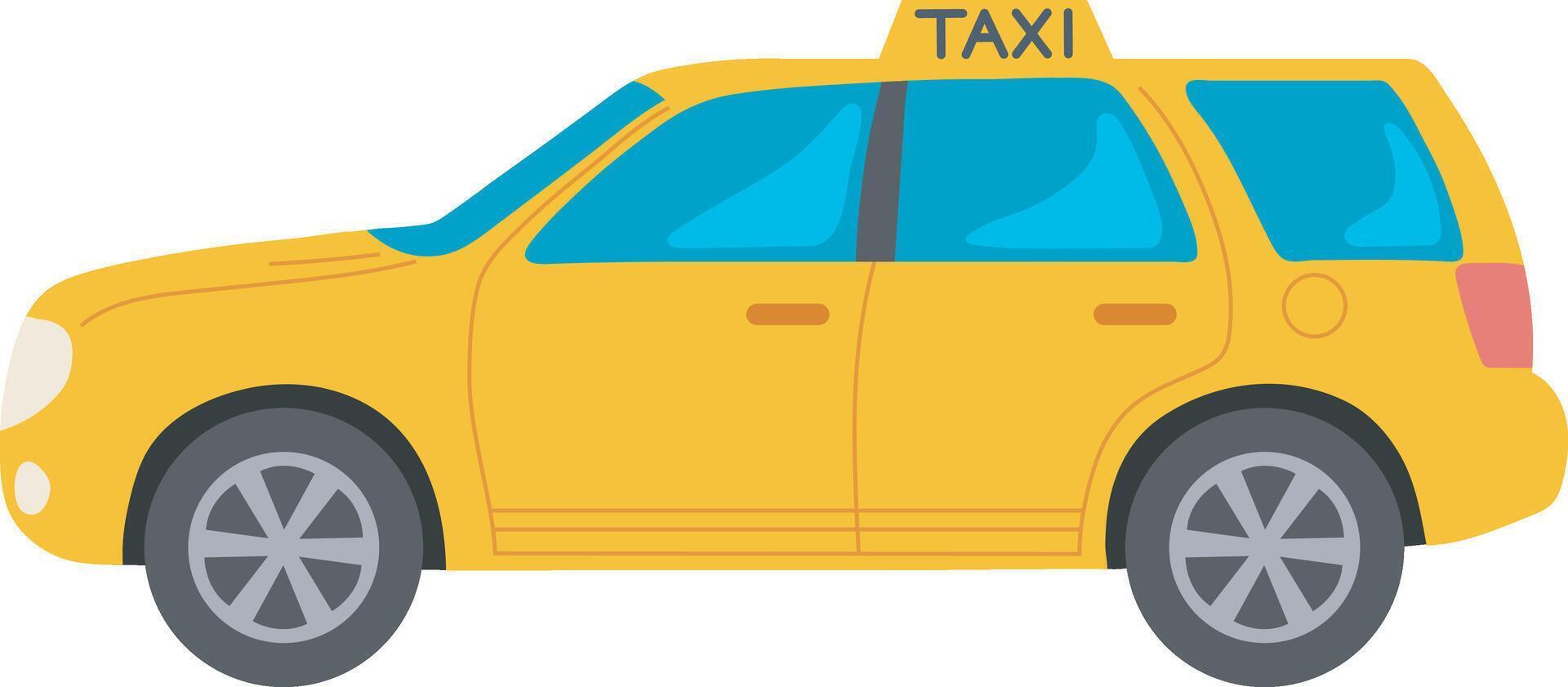 geel taxi taxi vervoer voertuig auto onderhoud illustratie grafisch element kunst kaart vector