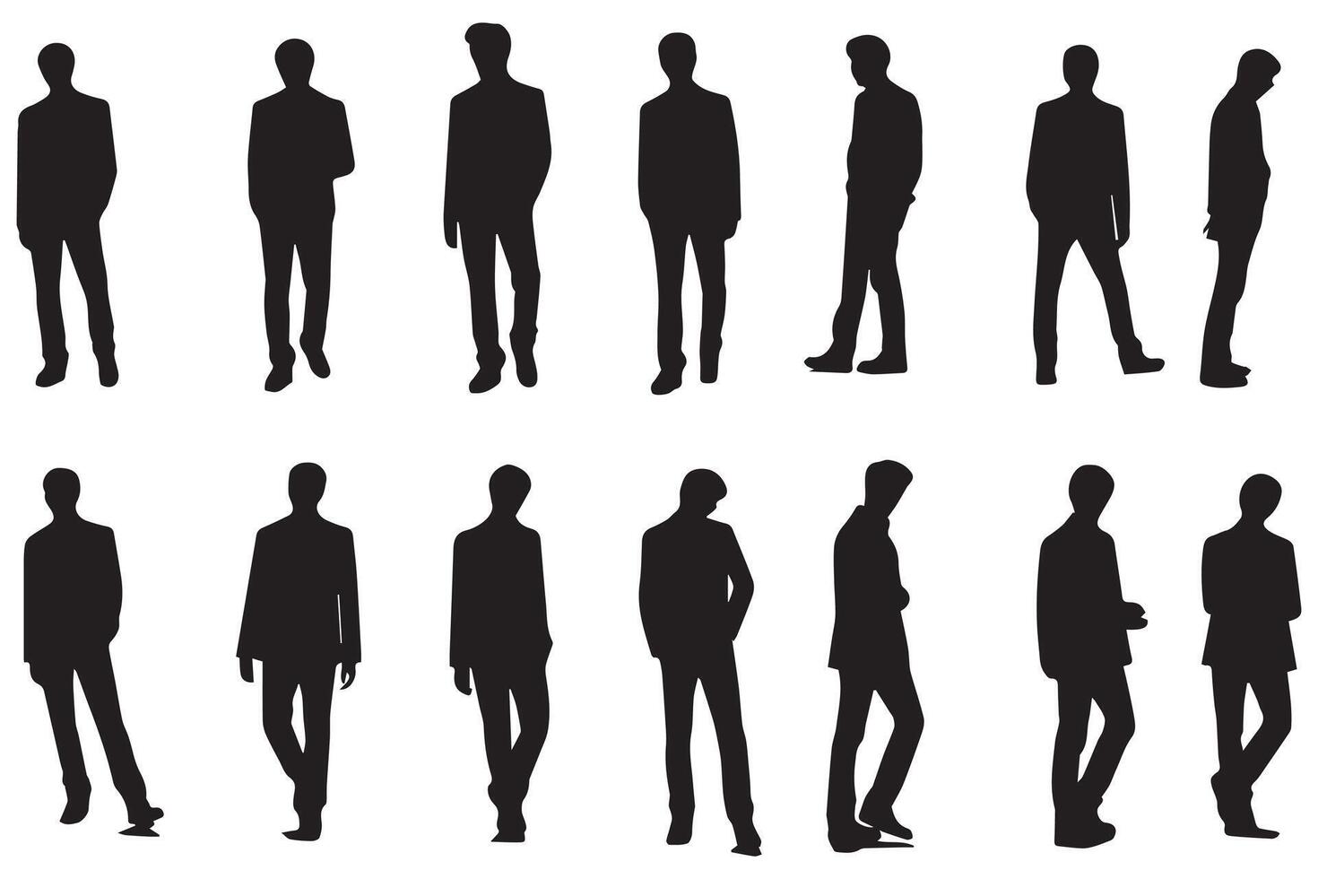 Mens wandelen silhouet illustratie vector