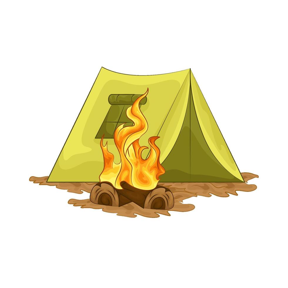 illustratie van camping vector