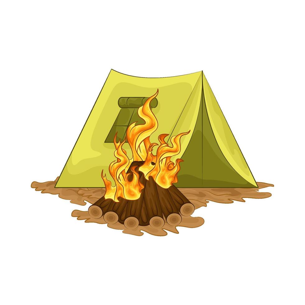 illustratie van camping vector