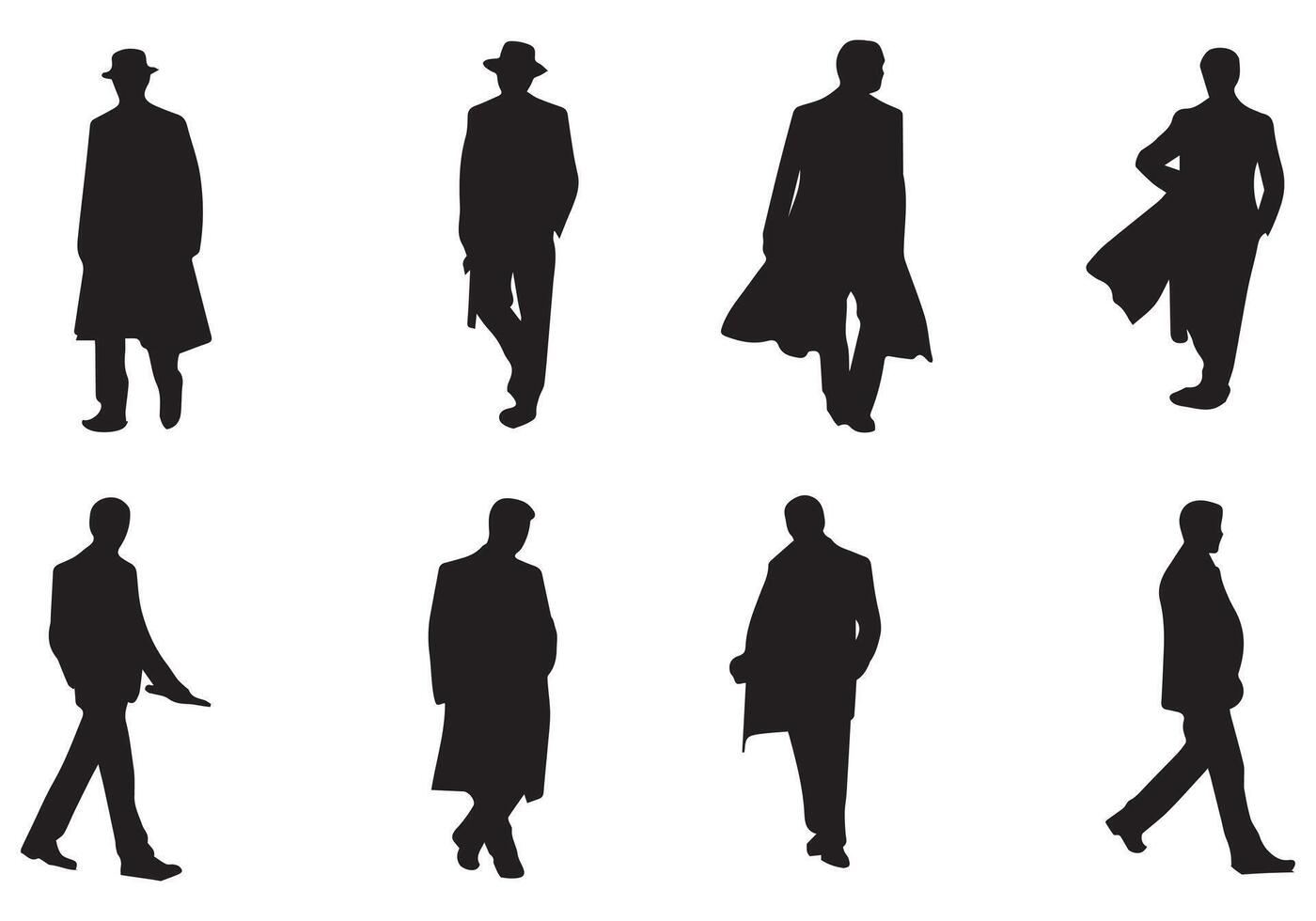 Mens wandelen silhouet illustratie vector