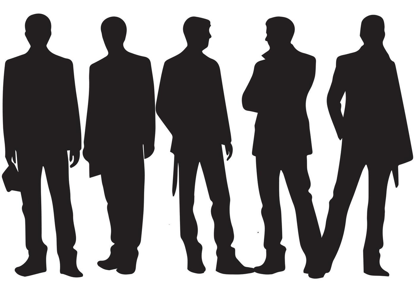 reeks van slim zakenman silhouet illustratie vector