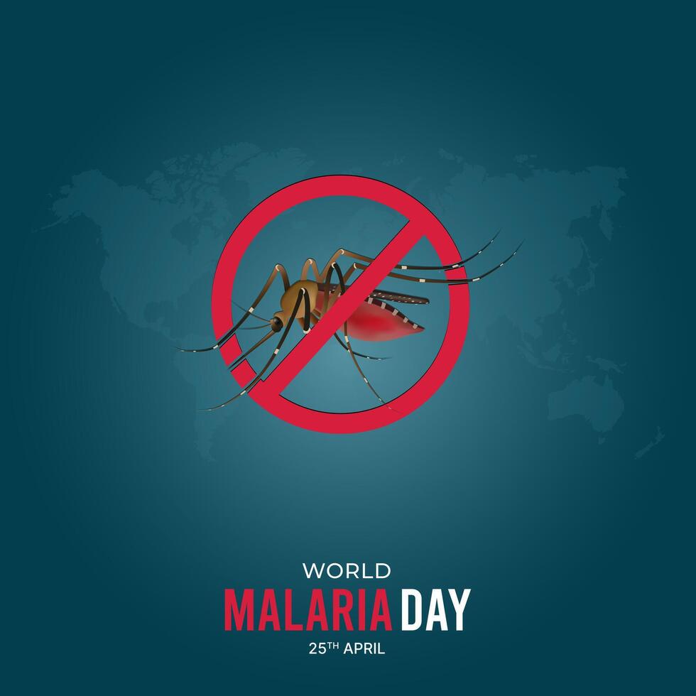 wereld malaria dag bewustzijn dag sociaal media poster ontwerp vector