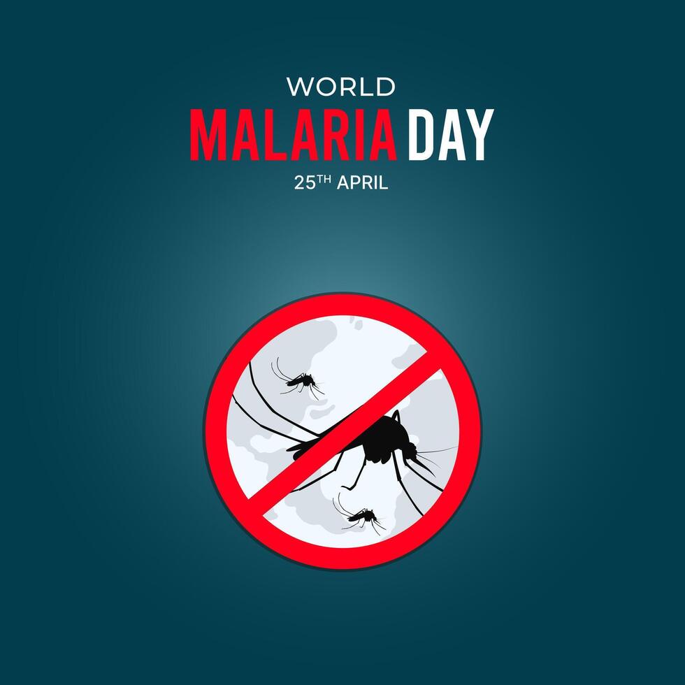 wereld malaria dag bewustzijn dag sociaal media poster ontwerp vector