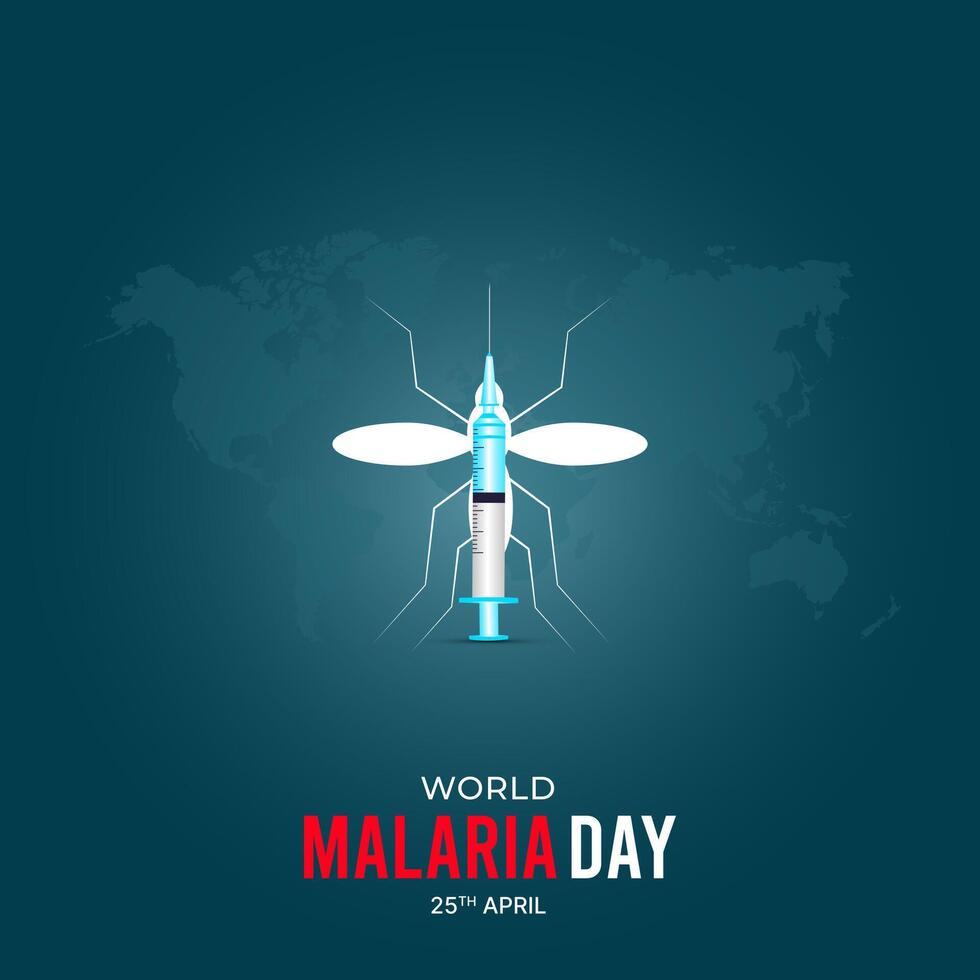 wereld malaria dag bewustzijn dag sociaal media poster ontwerp vector