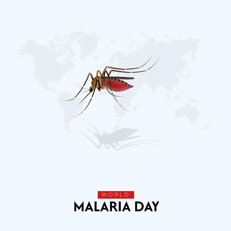 wereld malaria dag bewustzijn dag sociaal media poster ontwerp vector