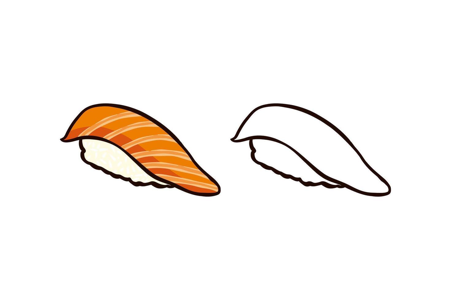 sushi illustratie Japans voedsel vector