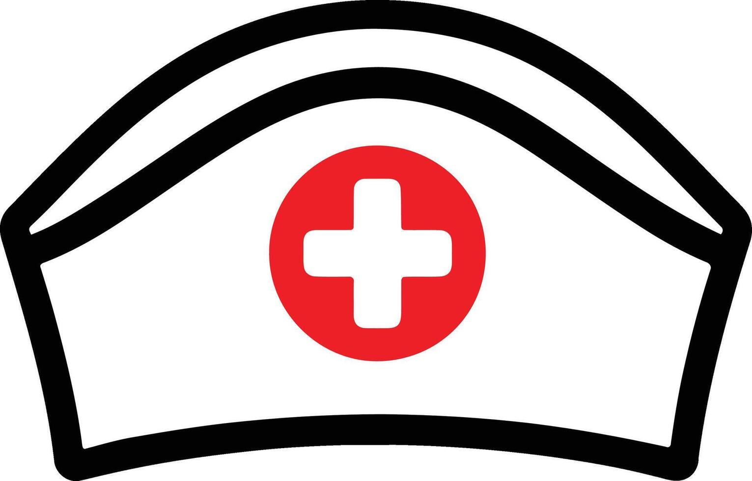verpleegster pet icoon illustratie vector